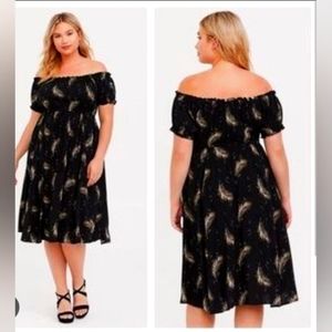 Torrid size 3 Black Feather dress